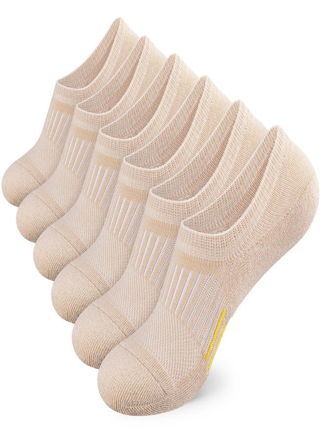 Airacker No Show Socks Womens Athletic Cushioned Low Cut Sports Running Ankle Socks for Women 6 Pairs - Image 1